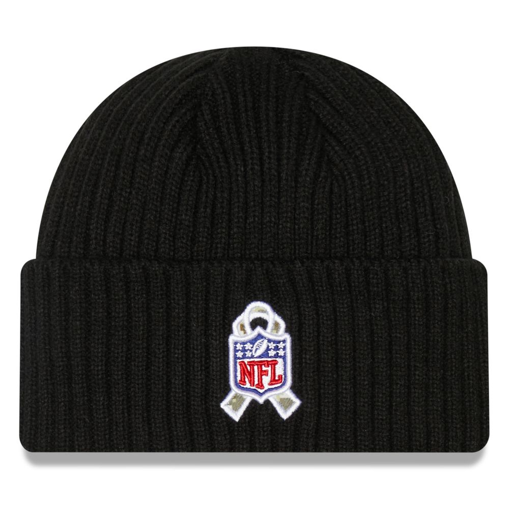 New Era Men's Pittsburgh Steelers Salute to Service Black Knit Beanie