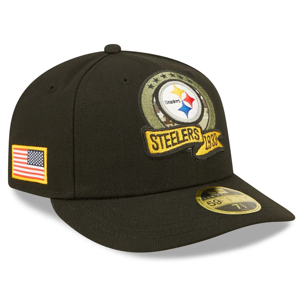 New Era Men's New Era Black Pittsburgh Steelers 2022 Salute To Service Low  Profile 59FIFTY Fitted Hat