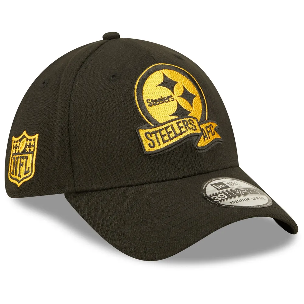 Men's New Era Pittsburgh Steelers Black on Black Alternate Logo 59FIFTY Fitted Hat