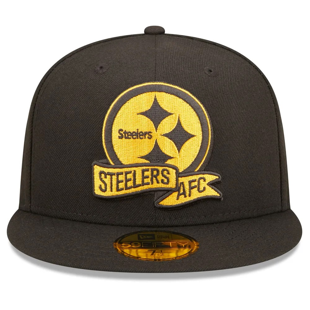 New Era Kids 59FIFTY Pittsburgh Steelers Black/Gold Fitted Cap 6 5/8