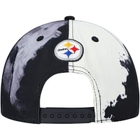 Men's New Era Black Pittsburgh Steelers 2022 Sideline - 9FIFTY Ink Dye Snapback Hat
