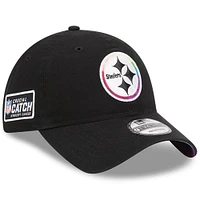 Men's New Era  Black Pittsburgh Steelers 2023 NFL Crucial Catch 9TWENTY Adjustable Hat