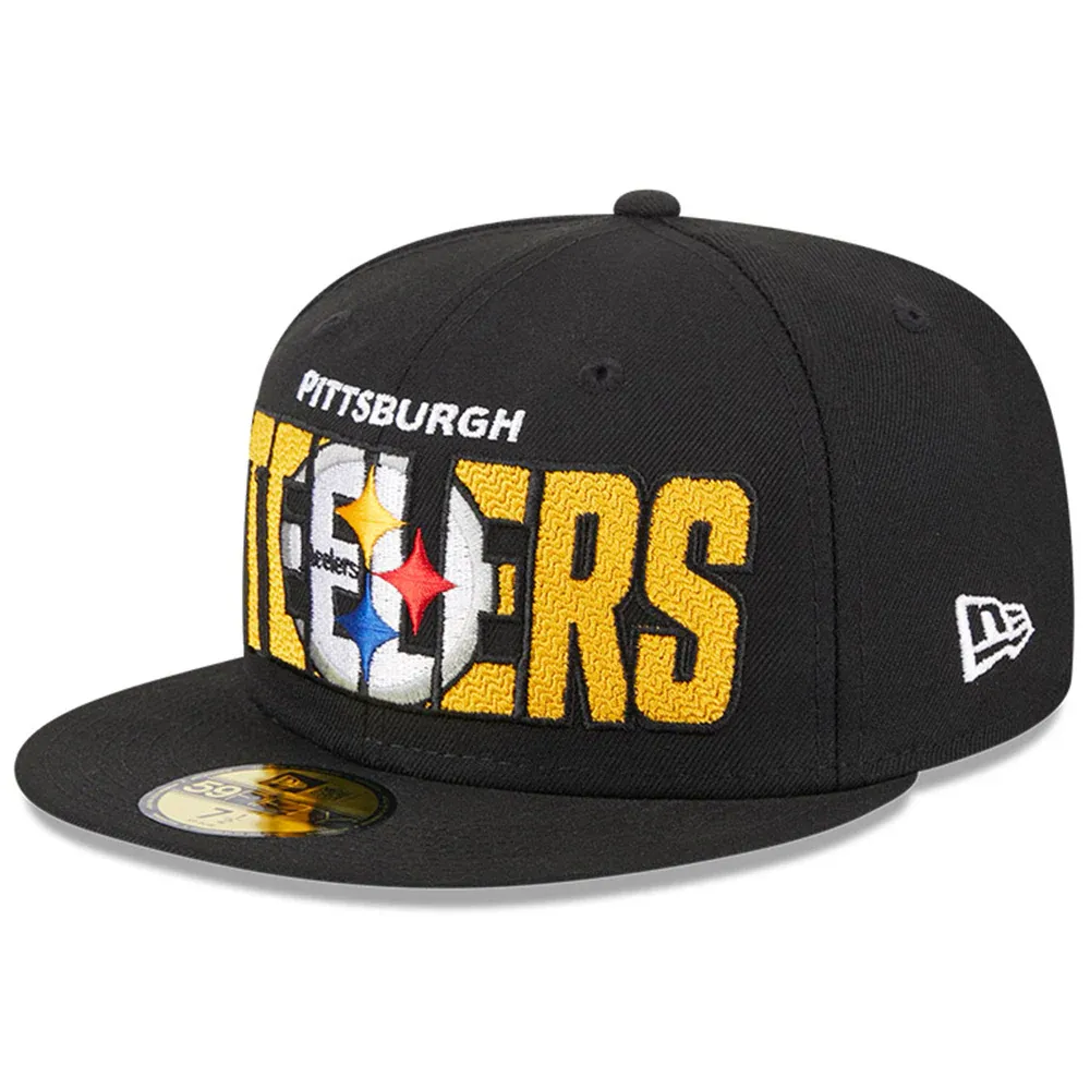 New Era Pittsburgh Steelers Draft Fitted Hat 59Fifty Size 7 3/8