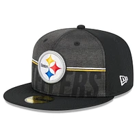 Men's New Era Black Pittsburgh Steelers 2023 NFL Training Camp 59FIFTY Fitted Hat