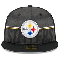 Men's New Era Black Pittsburgh Steelers 2023 NFL Training Camp 59FIFTY Fitted Hat