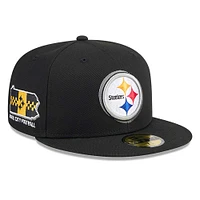 Casquette ajustée 59FIFTY NFL Draft 2024 Pittsburgh Steelers New Era noire pour homme