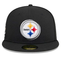 Casquette ajustée 59FIFTY NFL Draft 2024 Pittsburgh Steelers New Era noire pour homme