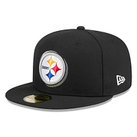 Casquette ajustée 59FIFTY NFL Draft 2024 Pittsburgh Steelers New Era noire pour homme