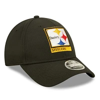 Men's New Era Black Pittsburgh Steelers A-Frame - 9FORTY Snapback Hat