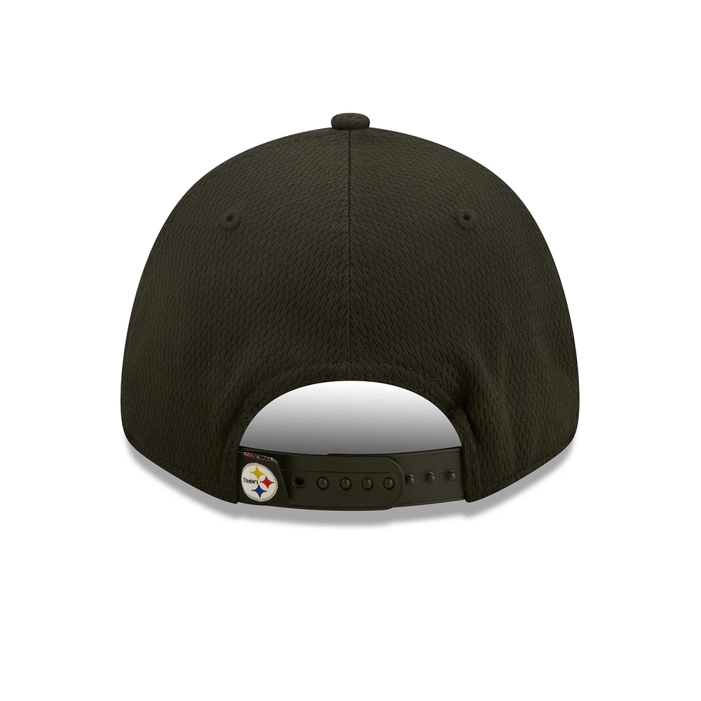 Men's New Era Black Pittsburgh Steelers A-Frame - 9FORTY Snapback Hat