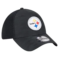 Casquette 39THIRTY Flex noire à motif camouflage actif des Steelers de Pittsburgh New Era pour homme