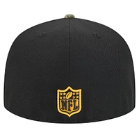 Men's New Era Black Pittsburgh Steelers Active Two-Tone Camo 59FIFTY Fitted Hat