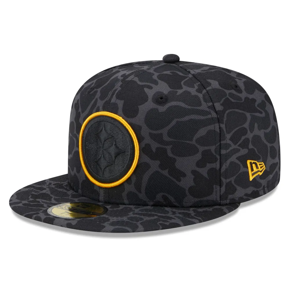 Lids Pittsburgh Steelers New Era Amoeba Camo 59FIFTY Fitted Hat - Black