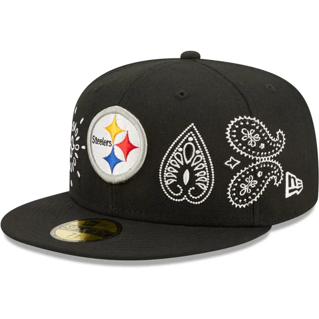 Lids Pittsburgh Steelers New Era Omaha Throwback 59FIFTY Fitted Hat - Black