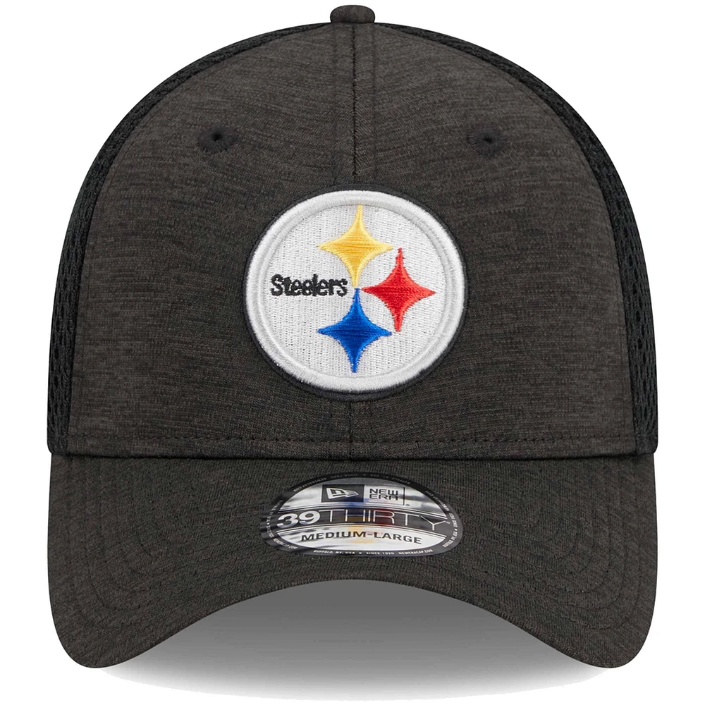 Men's New Era Black Pittsburgh Steelers Basic 39THIRTY Flex Hat