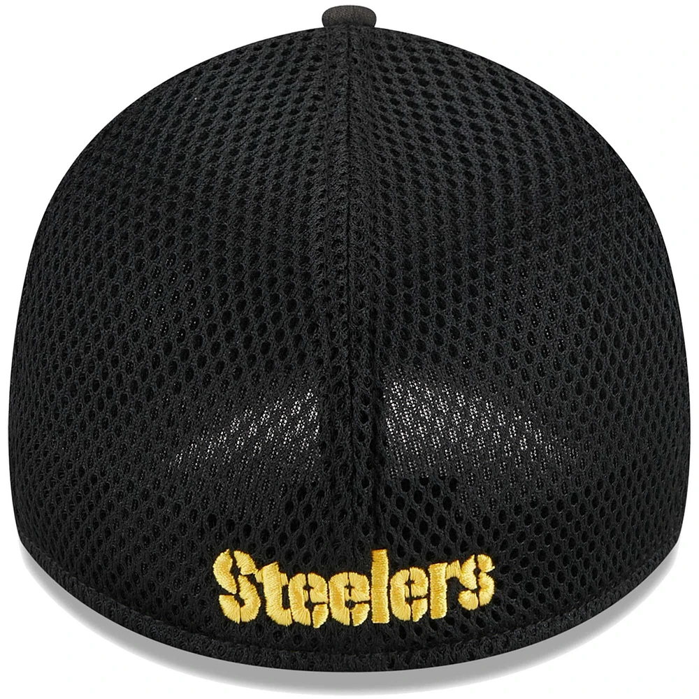 Men's New Era Black Pittsburgh Steelers Basic 39THIRTY Flex Hat