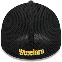 Men's New Era Black Pittsburgh Steelers Basic 39THIRTY Flex Hat