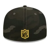 New Era Men's New Era Black Pittsburgh Steelers Camo 59FIFTY Fitted Hat