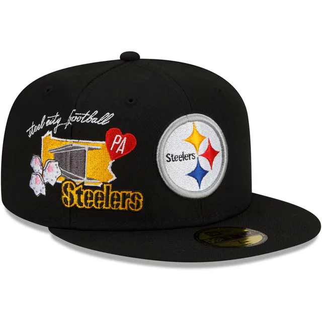 Men's Pittsburgh Steelers New Era White Botanical 9FIFTY Snapback Hat