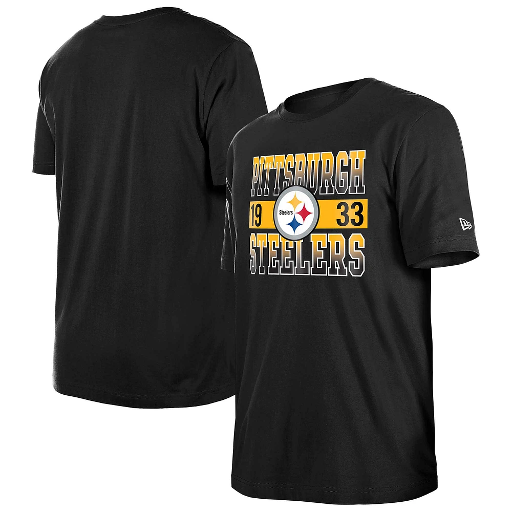 T-shirt noir New Era City Team des Pittsburgh Steelers pour homme