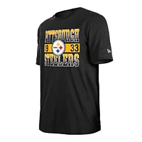 T-shirt noir New Era City Team des Pittsburgh Steelers pour homme