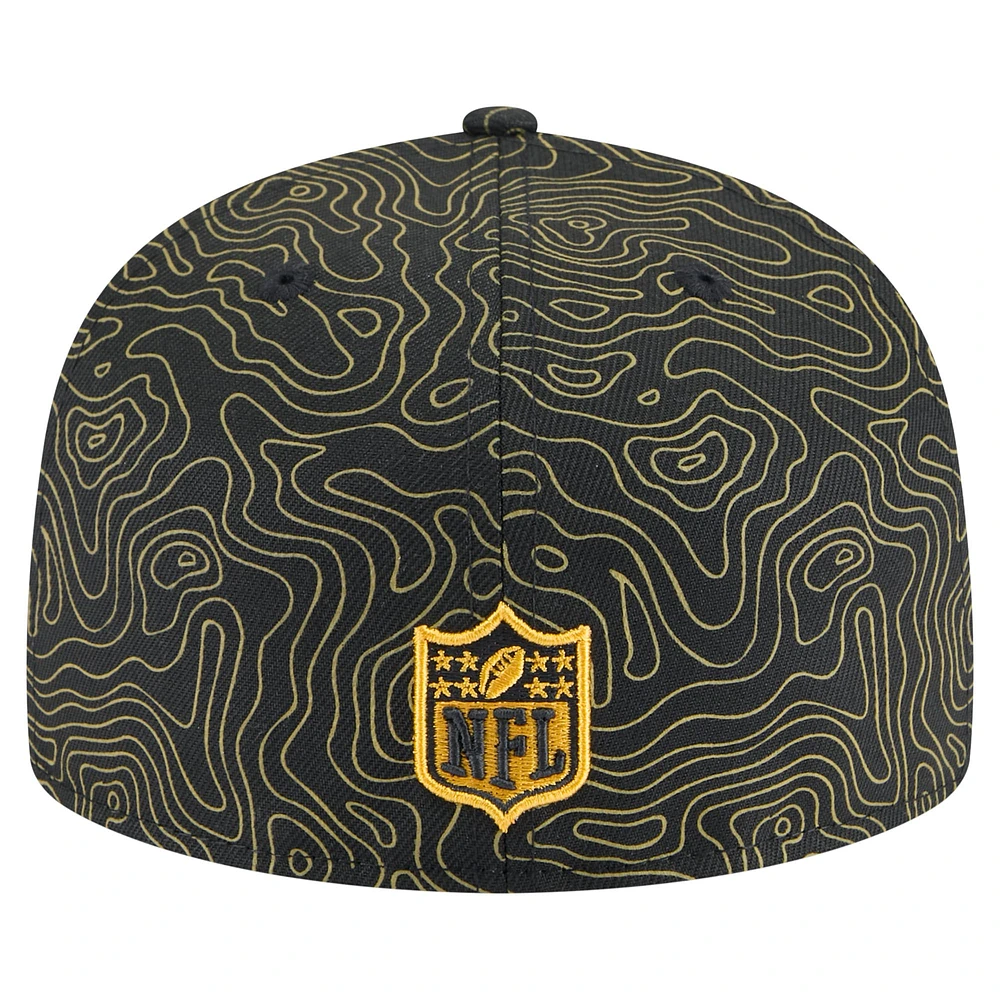 Men's New Era Black Pittsburgh Steelers Geo 59FIFTY Fitted Hat