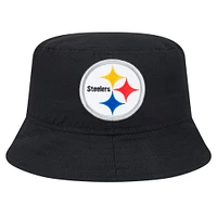 Men's New Era Black Pittsburgh Steelers Helmet Bucket Hat