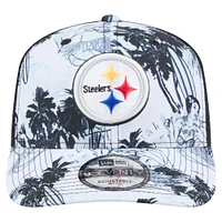 Men's New Era  Black Pittsburgh Steelers Hula Trucker 9SEVENTY Adjustable Hat