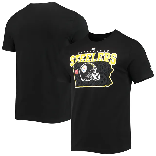 Lids Pittsburgh Steelers New Era Big & Tall League Raglan Long Sleeve T- Shirt - Black/Gold