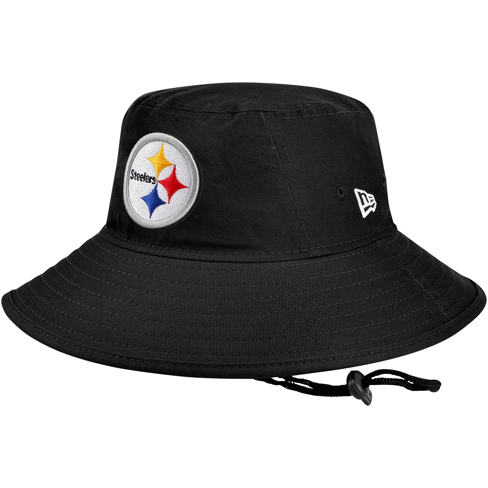 Men's New Era Black Pittsburgh Steelers Main Bucket Hat