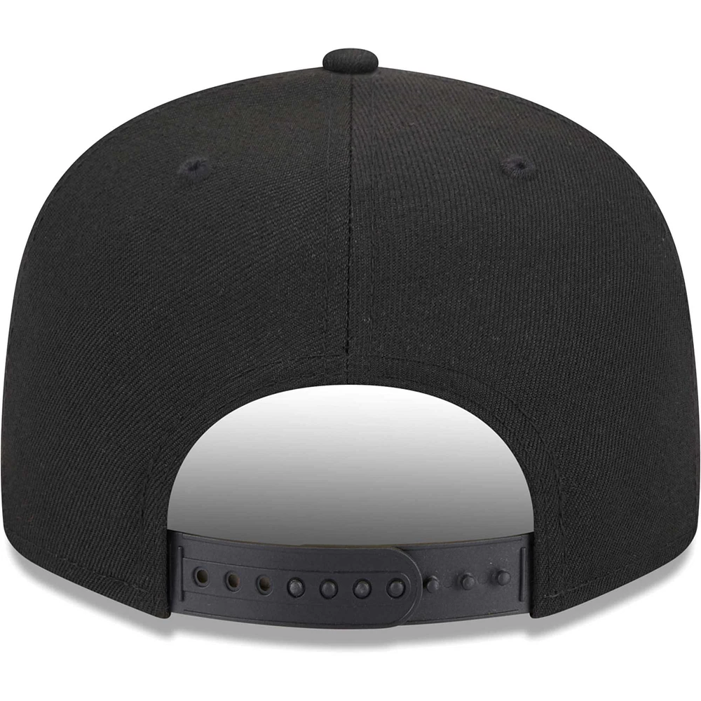 Casquette Snapback 9FIFTY Main Script des Pittsburgh Steelers New Era noire pour hommes