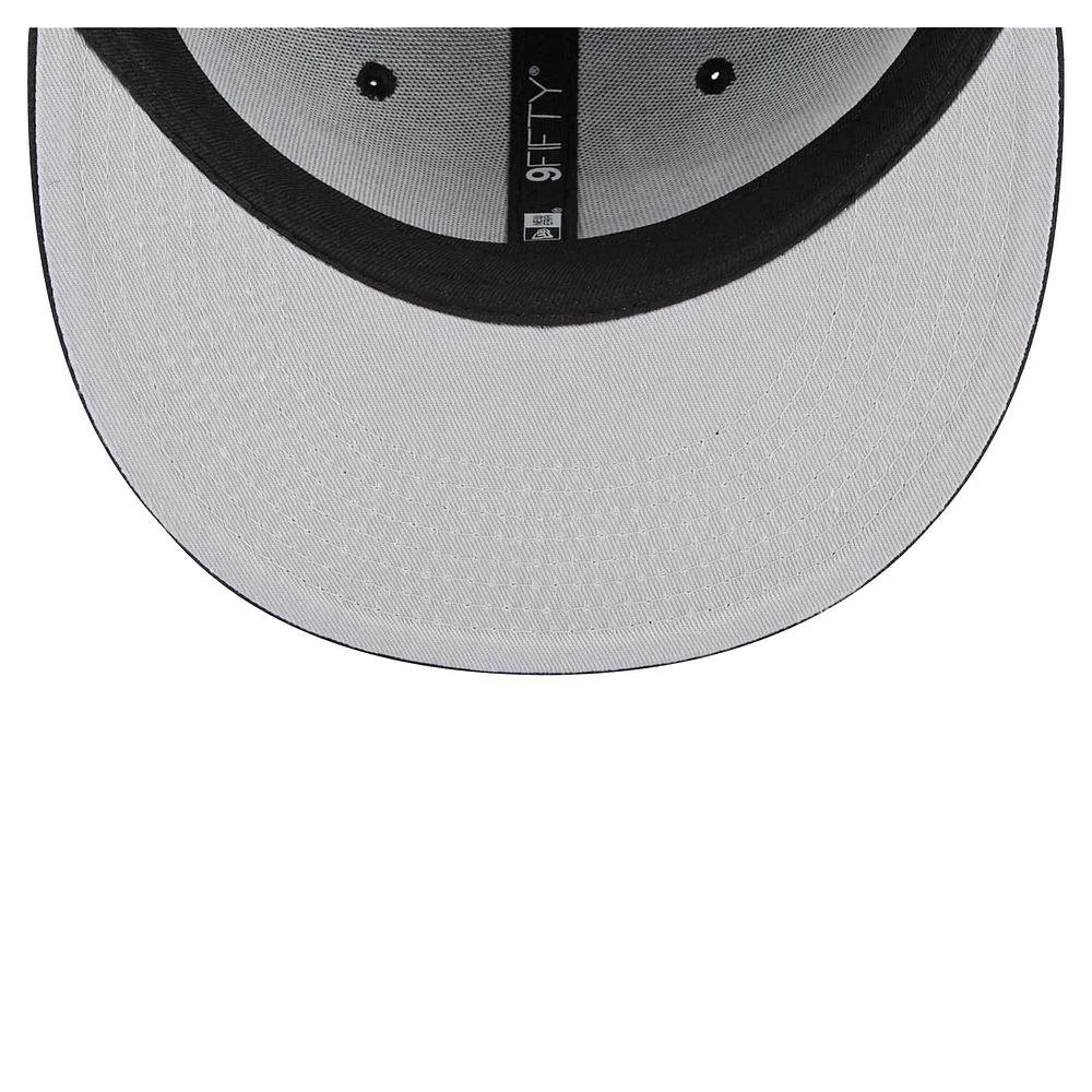 Casquette Snapback 9FIFTY Main Script des Pittsburgh Steelers New Era noire pour hommes
