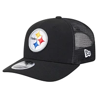 Casquette camionneur extensible 9SEVENTY noire des Pittsburgh Steelers pour homme de New Era