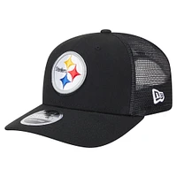 Casquette camionneur extensible 9SEVENTY noire des Pittsburgh Steelers pour homme de New Era