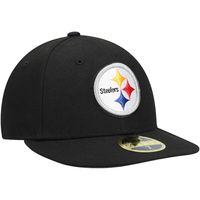 Men's New Era Black Pittsburgh Steelers Omaha Low Profile 59FIFTY Fitted Hat