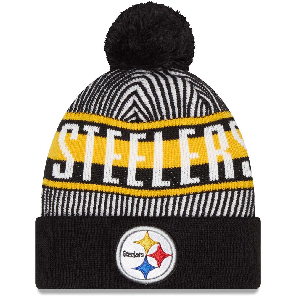 Pittsburgh Steelers New Era Patch Pom Knit Hat