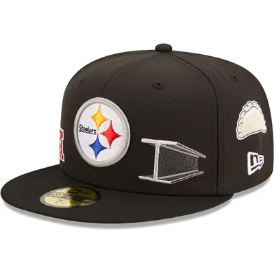 Men's New Era Black Pittsburgh Steelers B-Dub 59FIFTY Fitted Hat