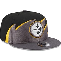 Men's New Era Black Pittsburgh Steelers Tidal 9FIFTY Snapback Hat