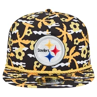 Men's New Era Black Pittsburgh Steelers Wakey Wakey Golfer Snapback Hat