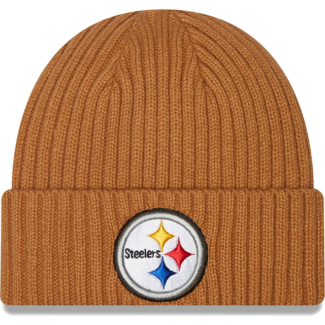 New Era Black Pittsburgh Steelers Repeat Cuffed Knit Hat with Pom