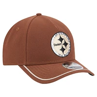 Men's New Era  Brown Pittsburgh Steelers Motorsport 9FORTY Adjustable Hat