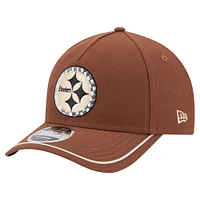 Men's New Era  Brown Pittsburgh Steelers Motorsport 9FORTY Adjustable Hat