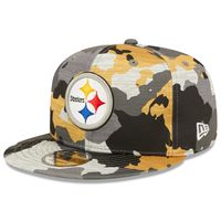 Men's New Era Camo Pittsburgh Steelers 2022 NFL Training Camp - Official 9FIFTY Snapback Adjustable Hat