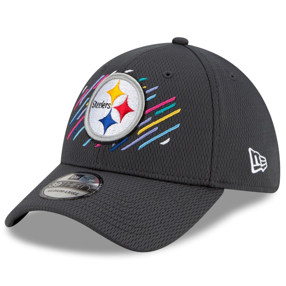 Men's New Era Charcoal Pittsburgh Steelers 2021 NFL Crucial Catch - 39THIRTY Flex Hat