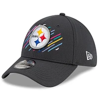 Men's New Era Charcoal Pittsburgh Steelers 2021 NFL Crucial Catch - 39THIRTY Flex Hat