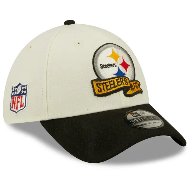 Pittsburgh Steelers New Era 2022 Sideline 59FIFTY Fitted Hat - Cream/Black