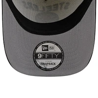 Men's New Era Cream/Black Pittsburgh Steelers 2025 NFL Draft 9FIFTY A-Frame Snapback Hat