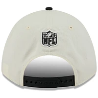 Casquette ajustable New Era 9FORTY M-Crown A-Frame pour homme, couleur crème/noir, des Pittsburgh Steelers, draft NFL 2025