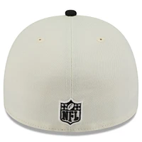 Men's New Era Cream/Black Pittsburgh Steelers 2025 NFL Draft A-Frame 59FIFTY Fitted Hat