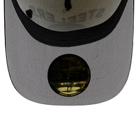 Men's New Era Cream/Black Pittsburgh Steelers 2025 NFL Draft A-Frame 59FIFTY Fitted Hat
